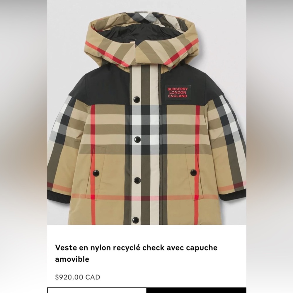 Burberry baby coat